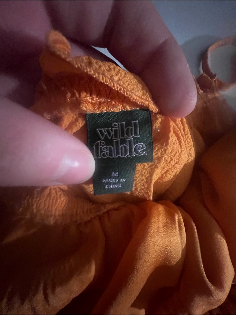 Wild Fable Orange Tiered Ruffle Cami Tank Top Size Medium - Picture 6 of 6